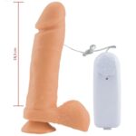 Prótese Realística Com Ventosa, escroto e Vibrador 18cm x 4,4cm - Imagem 3