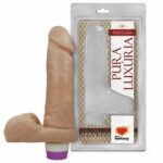 Prótese Realística com Escroto e Vibro 17cm x 4,5cm - Imagem 2