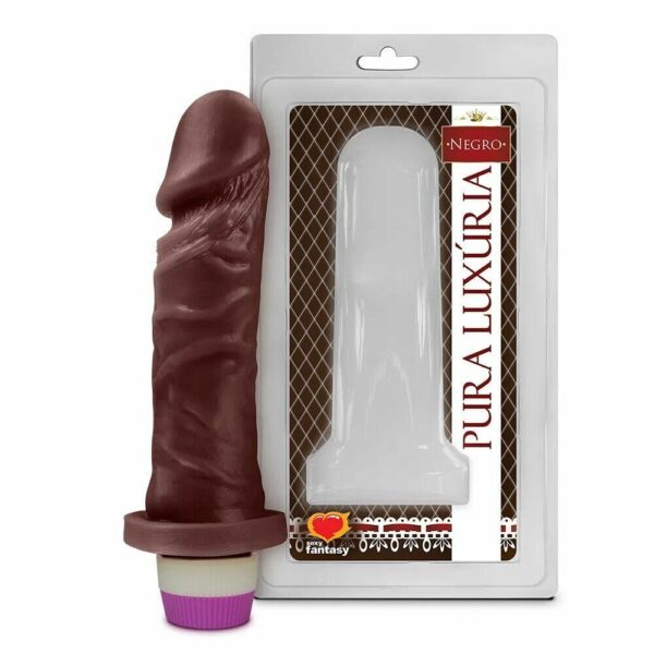 Prótese Realística com Vibro 18cm x 4,4cm - Marrom