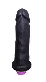 Prótese Realística com Vibro 18cm x 4,5cm - Preta - Imagem 2