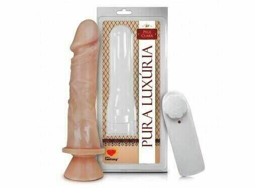 Prótese Realística com ventosa e vibro 18cm x 4,4cm